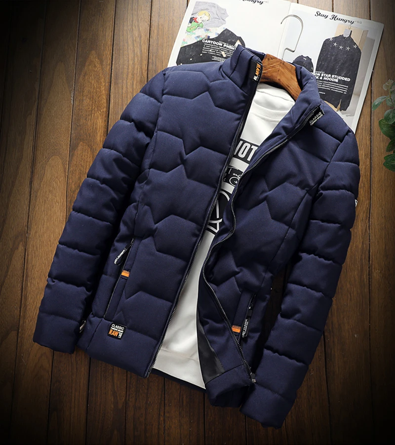 Осенне-зимняя куртка модная трендовая Повседневная плотная теплая хлопковая куртка Молодежная хлопковая куртка мужская одежда