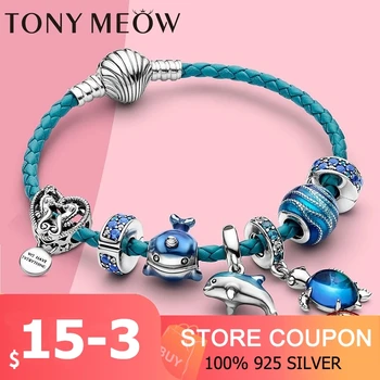 

CODEDOG Dolphin Charm 925 Sterling Silver Ocean Series Beads Charm fit Original Pandora Charm Bracelet Jewelry