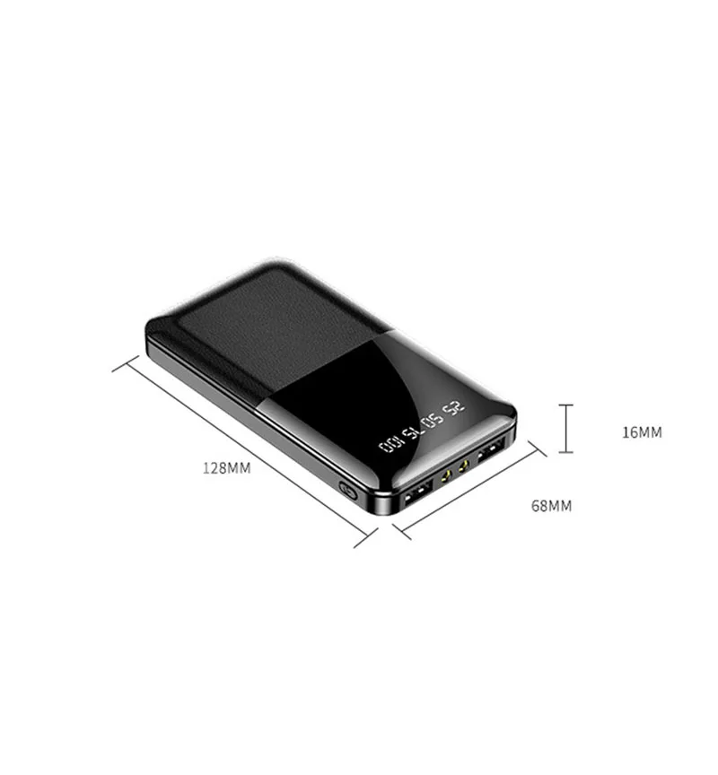 Мини банк питания 10000 мАч жидкокристаллический экран двойной USB для Xiaomi samsung iPhone телефон Универсальный Carregador Portatil банк питания быстрое зарядное устройство