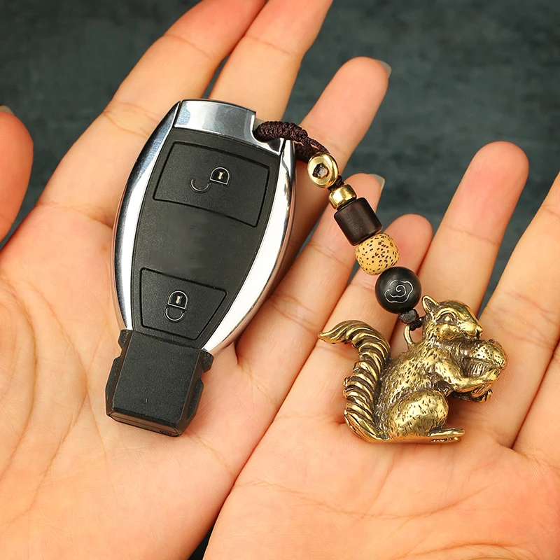 Cute Squirrel Nut Keychain Pendant  (5)
