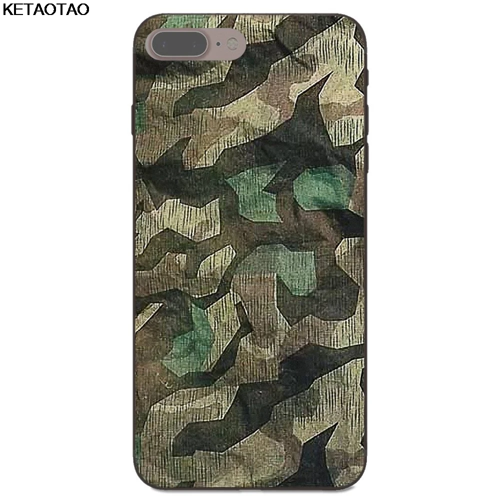 Чехол для телефона KETAOTAO Camo Army Camo s для iPhone 4S SE 5C 5S 6S 7 8 Plus X XS XR 11 Pro для samsung чехол из мягкого ТПУ резины и силикона - Цвет: Армейский зеленый