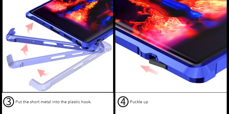 Металлический бампер чехол для samsung Galaxy Note 10 Plus чехол прозрачный стеклянный задняя крышка телефона для samsung Note 10 Plus 10 5G бампер роскошный