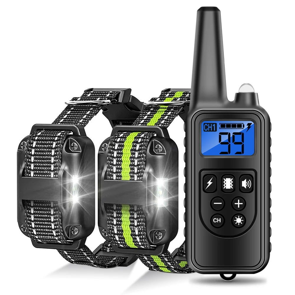 petsmart dog collars	 800m Electric Dog Training Collar Waterproof Rechargeable Remote Control Pet with LCD Display for All Size Shock Vibration Sound dog chain collar Dog Collars