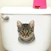 Fashion 3D Cats Toilet Stickers Lovely Animal Wall Decal Lovely Blue Cat Home Decor Art PVC Vinyl Bathroom Decoration Waterproof ► Photo 3/6
