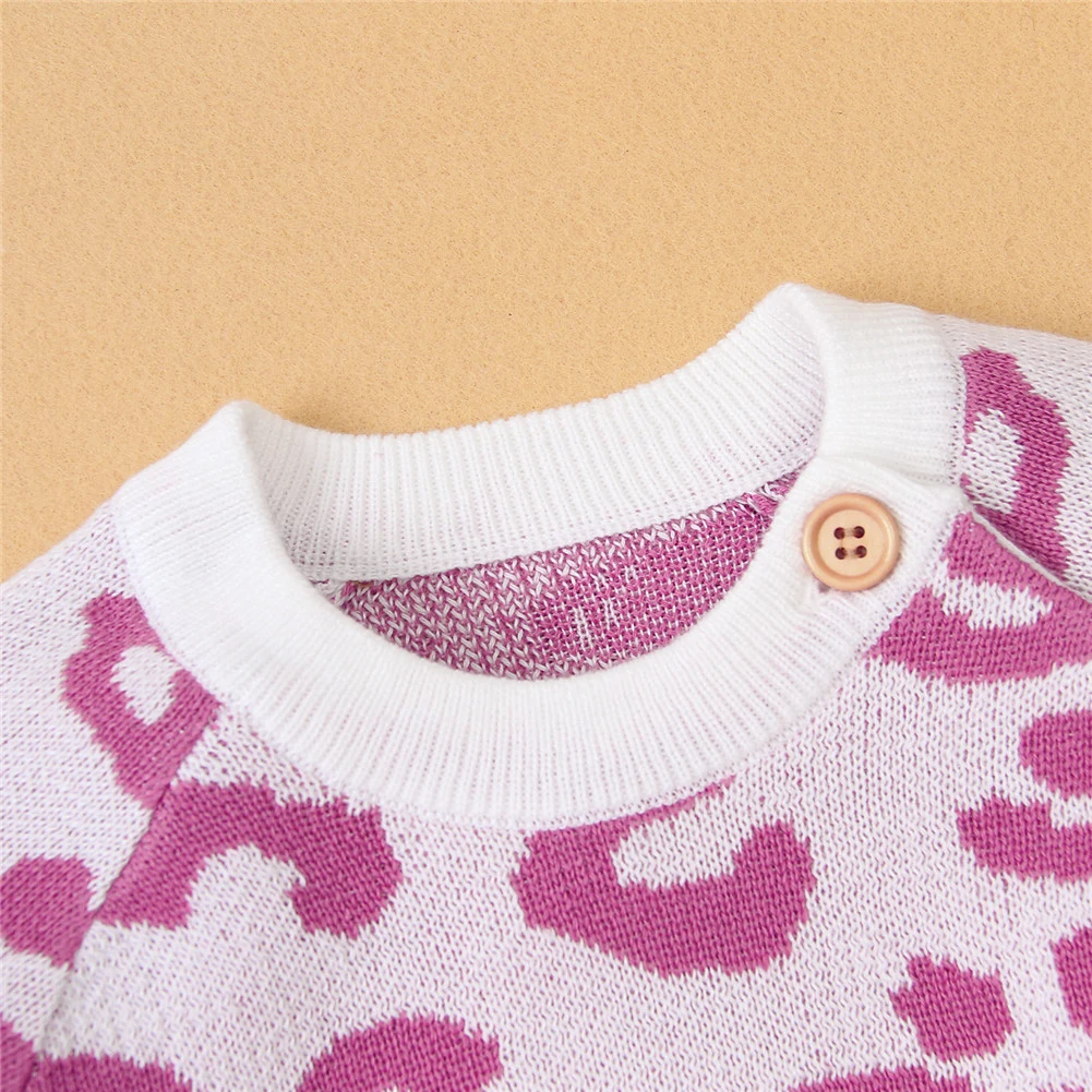 Осенне-зимняя теплая одежда для новорожденных мальчиков и девочек Леопардовый Костюм, шерстяной комбинезон, верхняя одежда для детей от 0 до 18 месяцев