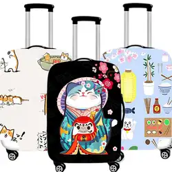 Kawaii Cat чемодан защитный чехол креативный водонепроницаемый утолщенный эластичный чемодан чехол применяется 18-32 дюймов XL аксессуары для