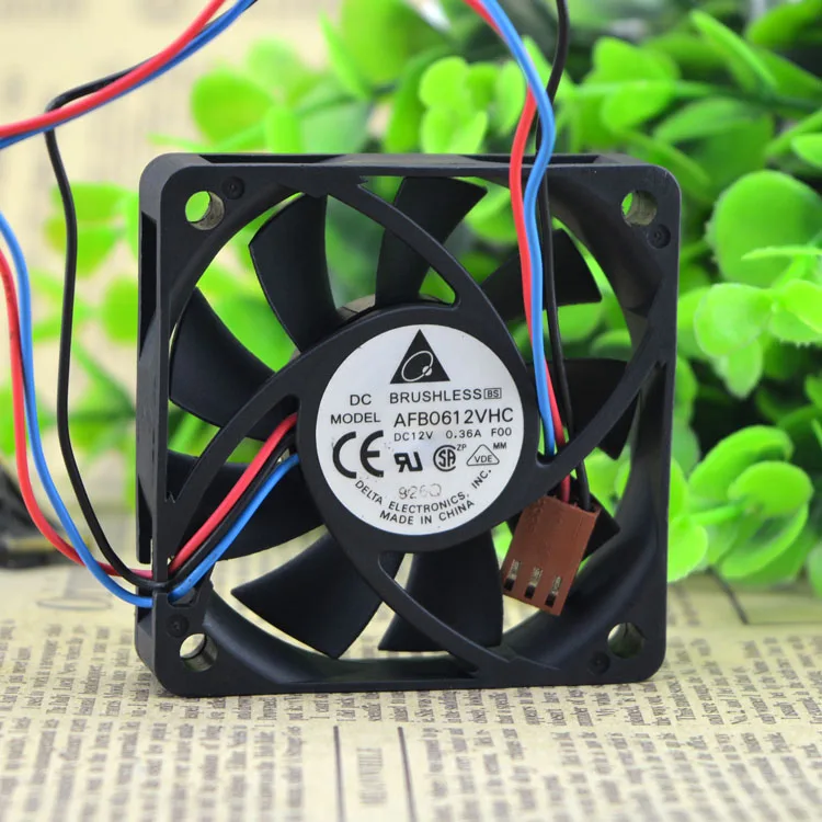 AFB0612VHC 6015 12V 0.36A 6 см 3 провода защиты электродвигателя Вентилятор охлаждения