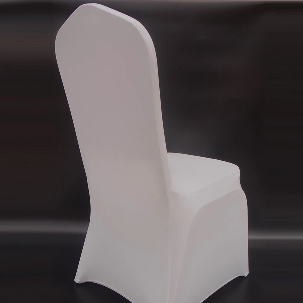 10 шт. молочно-белый спандекс чехлы на стулья для свадьбы, вечерние, гостиничные, офисные, декоративные