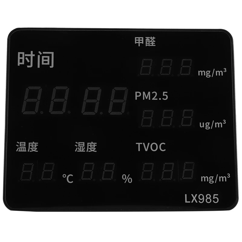 

Indoor Air Quality Monitor for CO2 PM2.5/PM10 HCHO TVOC Temperature Humidity Professional Multifunctional Air Gas Detector with