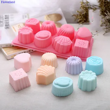 

Food Grade Soft Silicone Eight-flower Patterns Handmade Soap Mold Chocolate Cake Mold Soap Making Set Silicone Liquid Crafts