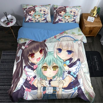 

Game Nekopara 3D Bedding Set Duvet Covers Pillowcases Comforter Bedding Sets Bedclothes Bed Linen bedding sets 03