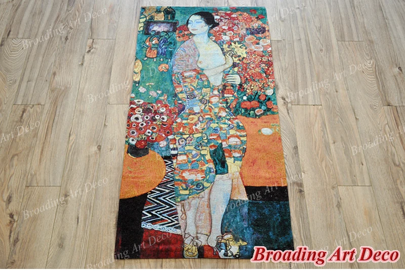 Гобелен Густава Климта танцора, настенный, жаккардовый, тканевый гобелен, домашний текстиль, художественное украшение, хлопок,, большой размер, 140x68 см