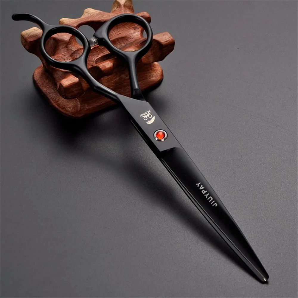 6CR 62HRC 7inch Stoving Varnish Professional Pet Grooming Scissors Cutting Scissor&Curved Scissor&Thinning Shears For Dog Cats (8)