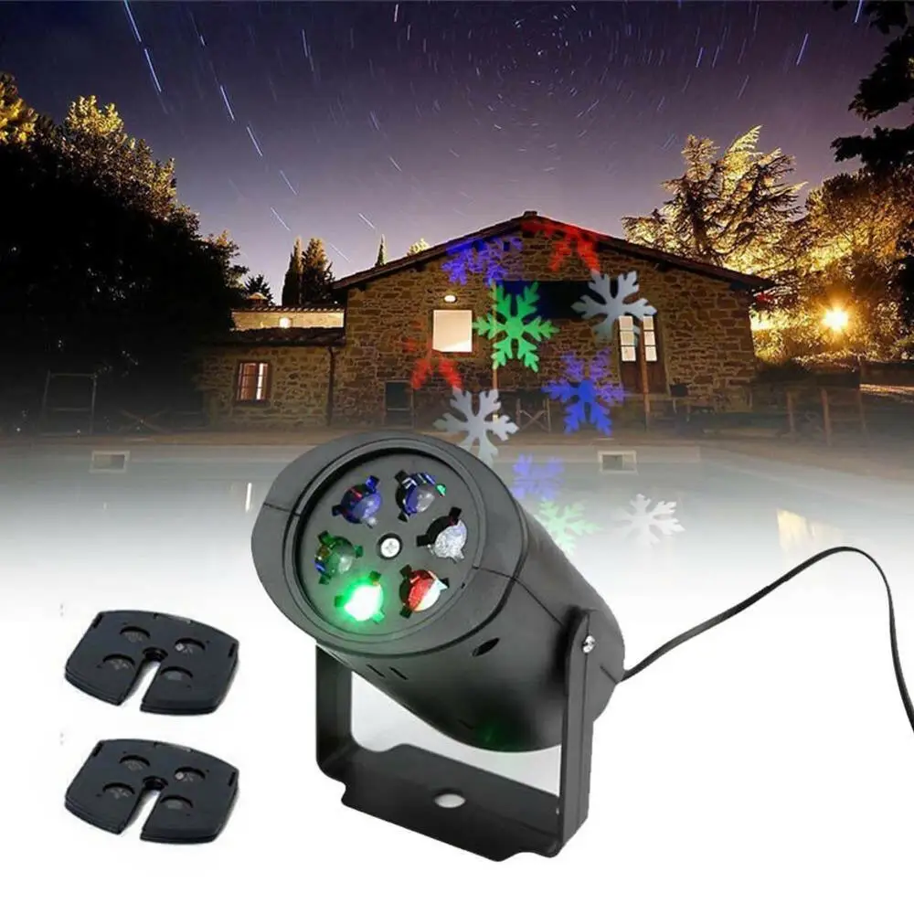 

Moving Snowflake & Heart Laser LED Projector Light Landscape Garden Christmas Party Home Outdoor Indoor Lighting
