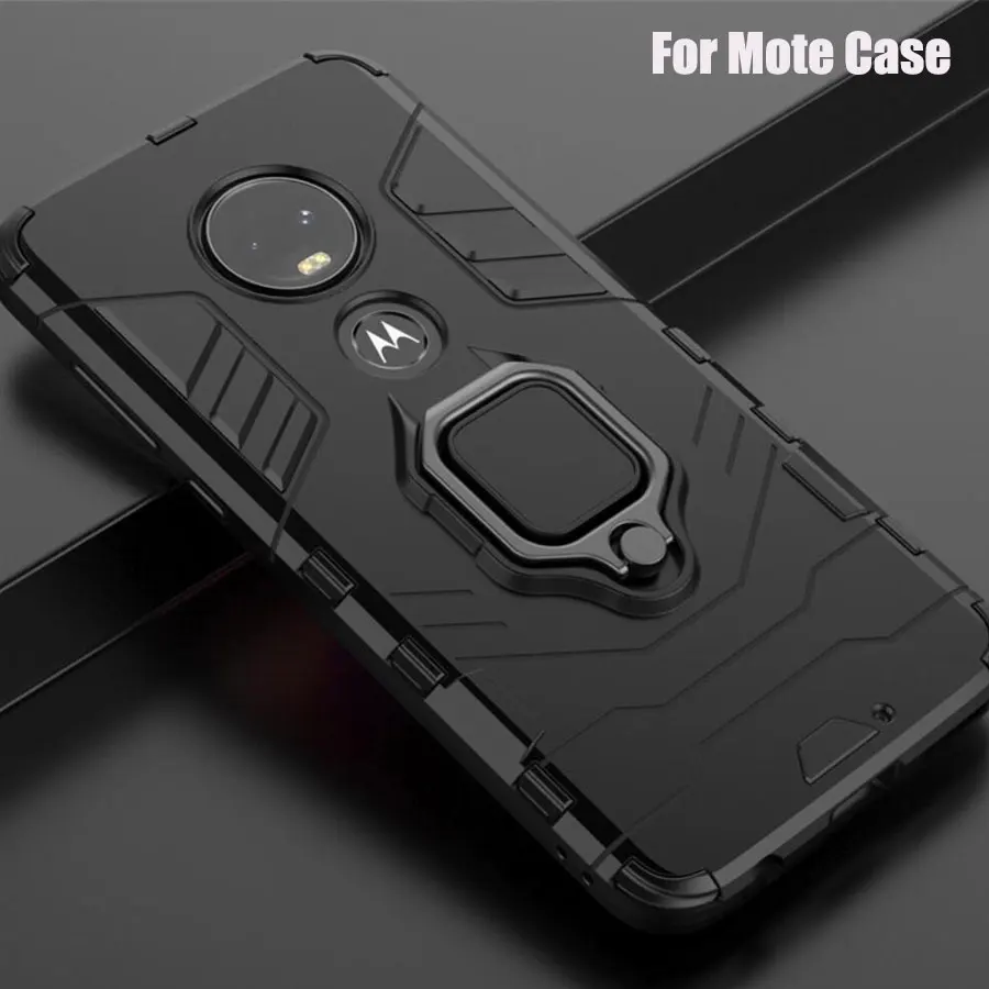Ультратонкий силиконовый чехол с магнитным кольцом для Moto G7 Plus защитный задняя