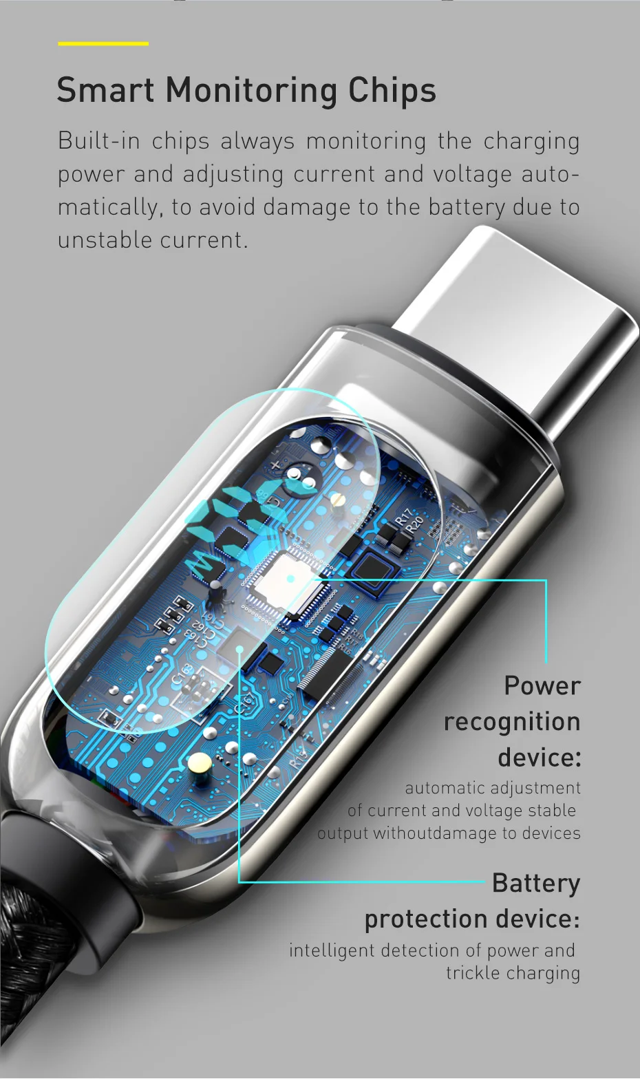 Baseus Display Fast Charging Data Cable USB to Type-C 8