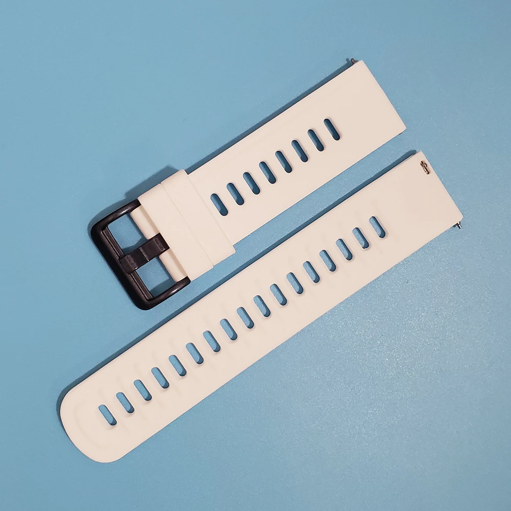 White Ремешок для часов Xiaomi Huami Amazfit Смарт-часы силиконовый ремешок 22 мм 20 мм ремешок для Amazfit Bip GTR GTS Pace Stratos браслет - Цвет ремешка: White