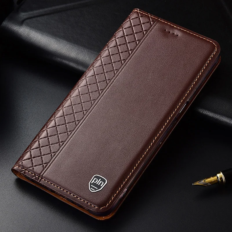 for Samsung Note 10 Case Flip Genuine Leather Soft Silicon Back Cover for Samsung Note 10
