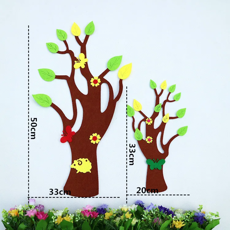 XICC большой размер Chiba дерево готовая Нетканая войлочная посылка из синтетического меха ткань для детей детский сад классный Декор патч