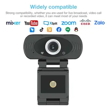 

HD 1080P Webcam Computer PC WebCamera With Stereo Microphone Rotatable Mini Cameras For Live Broadcast Video Calling