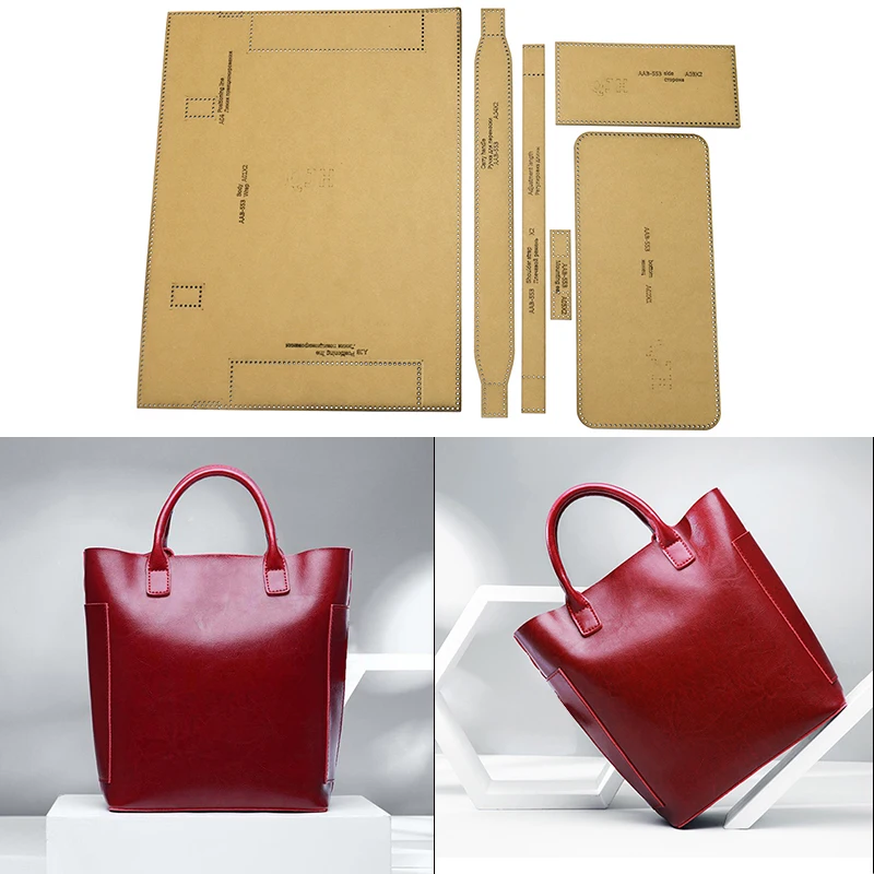 

DIY Women's Modern Leather Hand Bags Kraft Paper Template Business Bag Craft Paper Pattern DIY Stencil Sewing Pattern Supplies