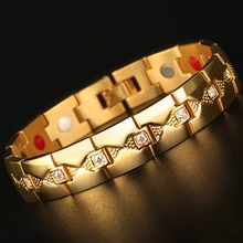 Мужской браслет TrustyLan цвета розового золота из нержавеющей стали, мужские Модные ювелирные изделия, магнитные мужские браслеты дружбы с AAA CZ