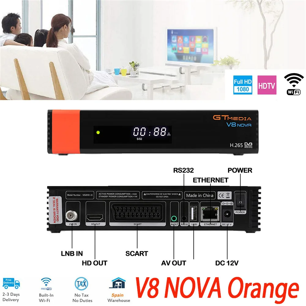 DVB-S2 FTA Gtmedia V8 nova спутниковый ТВ приемник встроенный wifi Freesat V8 приемник с бесплатной Европой Cline H.265 gt медиа v8 nova