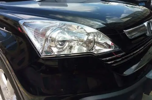 Хромированная передняя фара Крышка лампы ободок отделка 2 шт для Honda CRV 2007 2008-2011