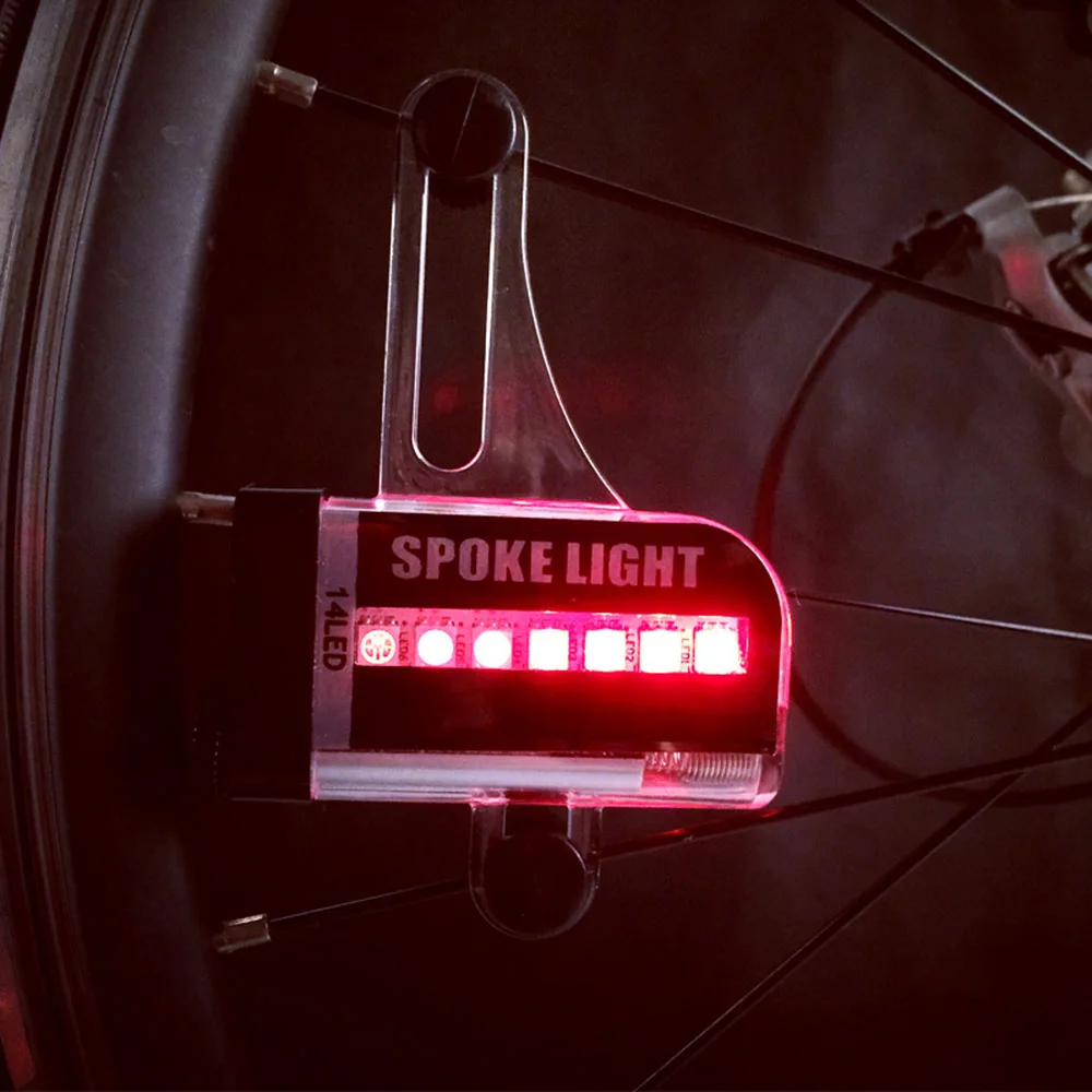 14 LED Bicycle Wheel Signal Tire Spoke Light Colorful 30 Changes Bike Motorcycle Safety Night Cycling Lights Accessories BC0048 (4)
