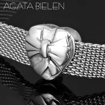 

New 925 Sterling Silver Heart shape and bow Charm CZ Clips beads For Jewelry making Fit Original reflection Clip Charm Bracelet