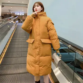 

3XL Plus Size Thick Loose Winter Jacket Women BF Style Long Parkas Down Cotton Women Jacket Coat Hooded Warm Women Coats C6032