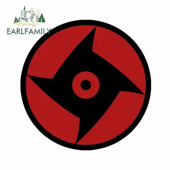 

EARLFAMILY 13cm x 12.9cm for Naruto Mangekyou Sharingan Waterproof Car Stickers Occlusion Scratch Custom Printing Window Decal