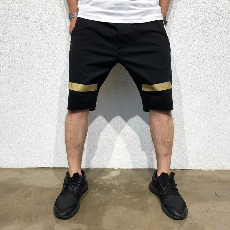 Летние Новые мужские шорты, повседневные модные спортивные тренировочные шорты для бега, черные красные свободные дышащие мужские шорты, брендовая одежда