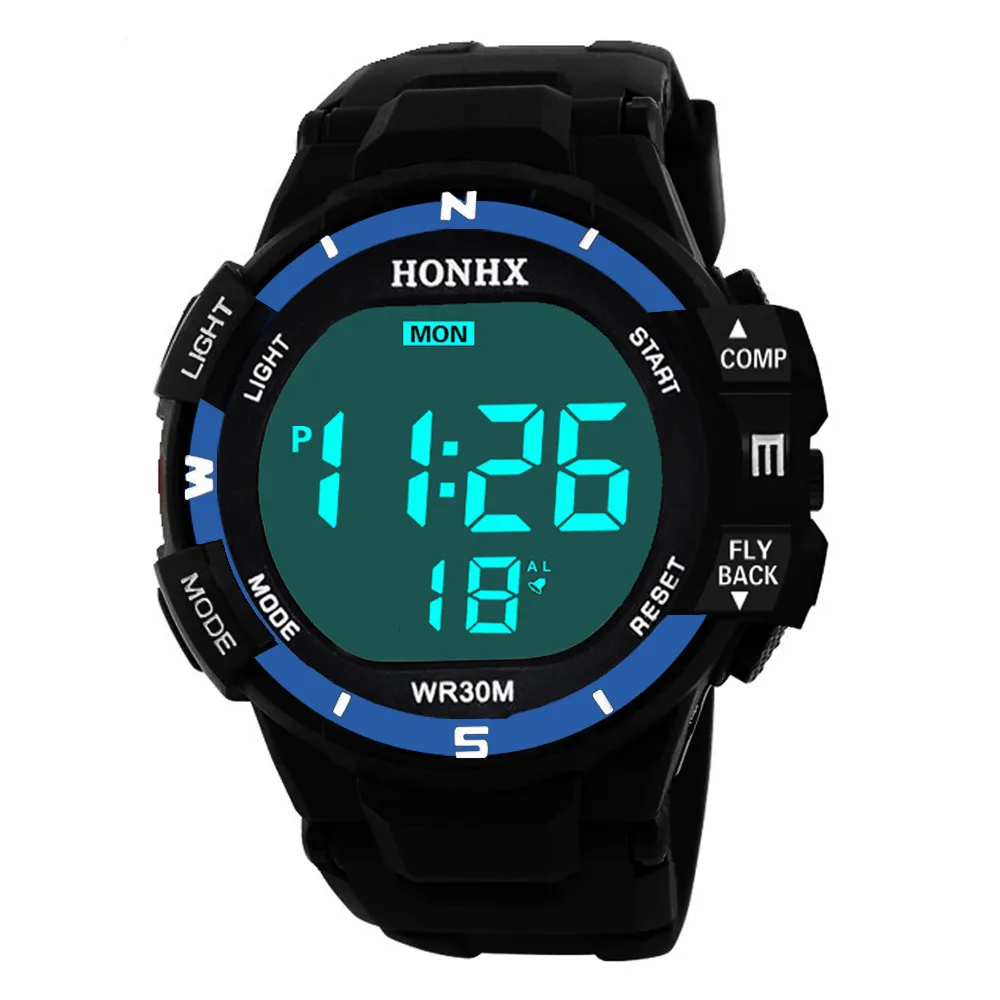 Модные цифровые часы, мужские военные водонепроницаемые спортивные часы, силиконовые светодиодный цифровые часы, мужские наручные часы, мужские часы