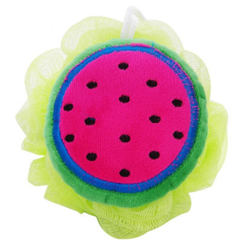 Фиолетовый Colorful Fruit Shape Bath Scrubbers Household Cute Bath Scrubbers Bathroom Supplies - Цвет: Фиолетовый