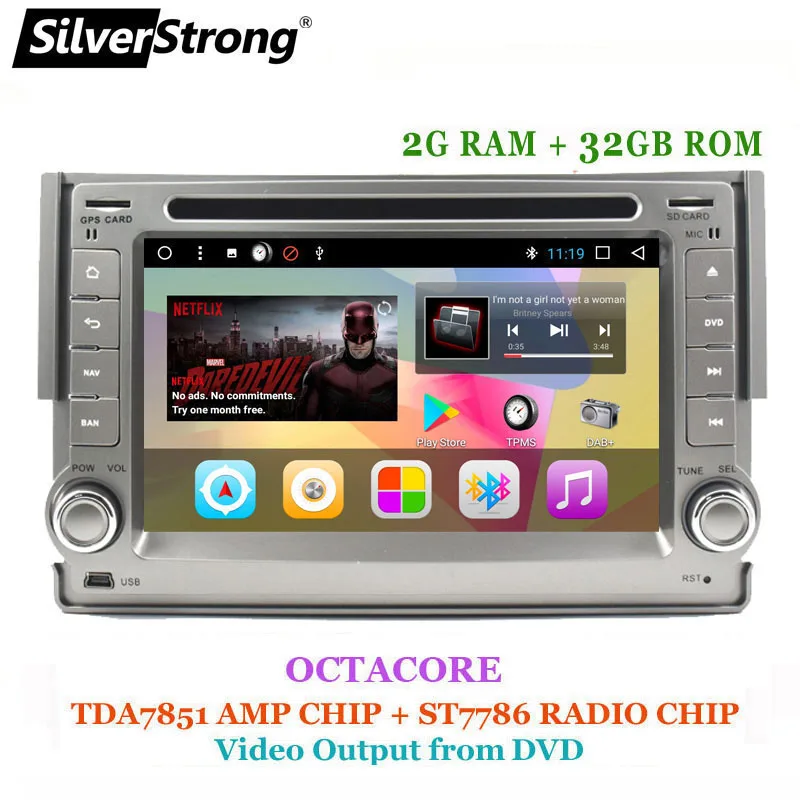 SilverStrong Android автомобильный Радио DVD 2Din для hyundai H1 STAREX T8 Android 32 Гб rom Navitel Android DVD gps - Цвет: H1 T8 8Core