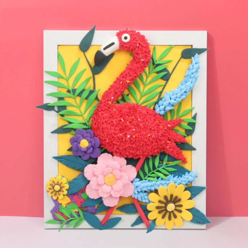 DIY Air Dry Ultralight Clay Set Fantasy Painting Frame Office Home Decor Creative Gifts Miniature Assembly Model Puzzle Toys