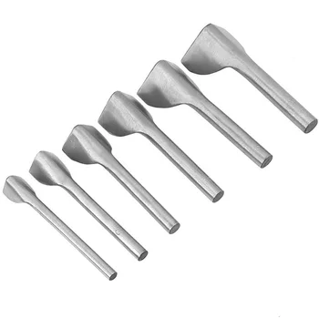 

Leather Cutter Tools, 6PCs Leather Cutter Punch V Shape Leather Carft Punch for Belt Wallet DIY Earrings (15 to 40MM)