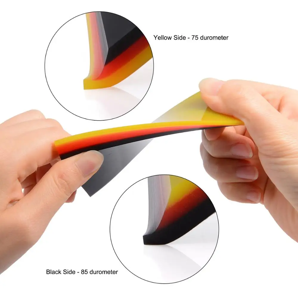 EHDIS PPF Soft Squeegee Rubber Blade Car Film Vinyl Application No-Scratch Water Removal Scraper Household Glass Wrapping Tool