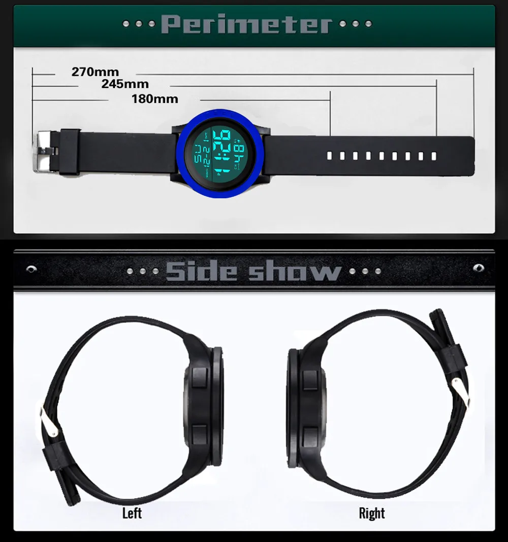 Спортивные мужские часы модные мужские светодиодный водонепроницаемые цифровые кварцевые Военные Роскошные спортивные часы с датой часы