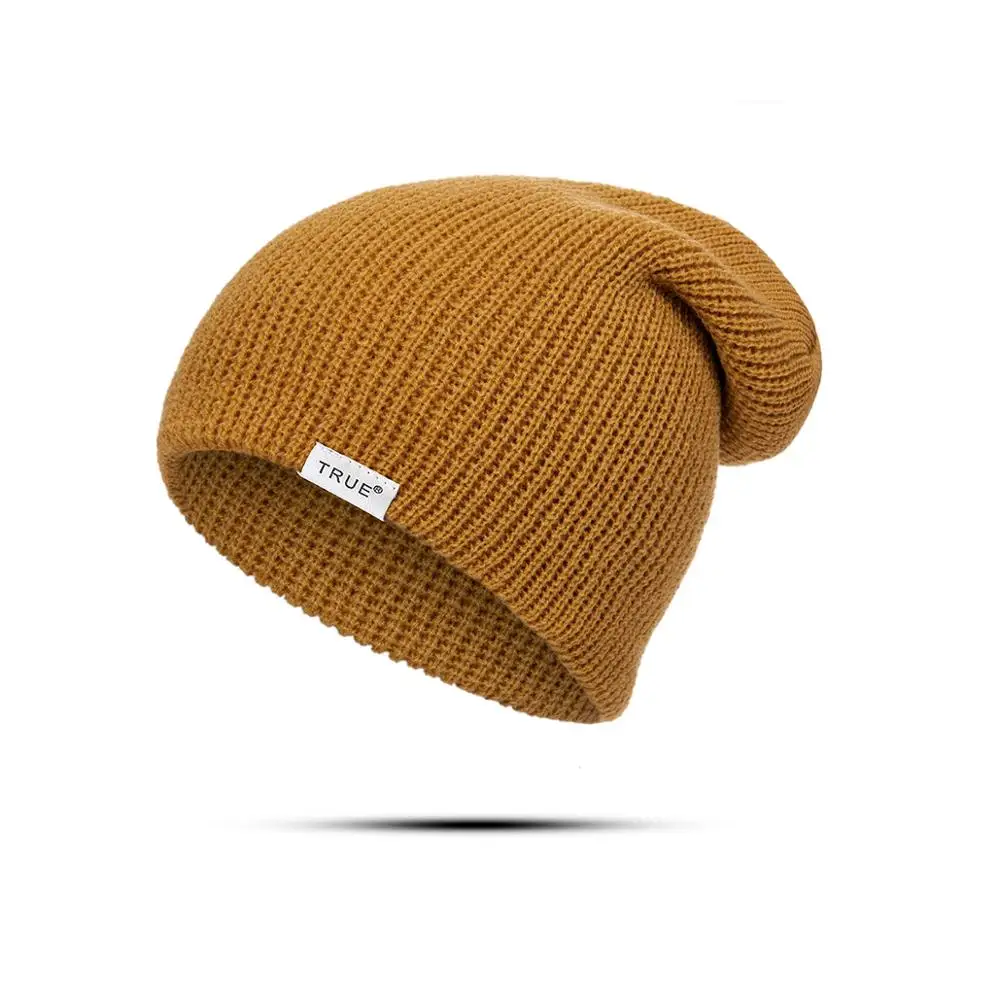 RUINPOP, зимние женские и мужские вязаные шапочки, одноцветная шапка Skullies Beanie, шапка, хип-хоп шапка с буквенным принтом, 10 цветов