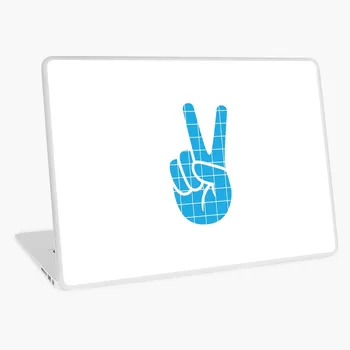 

Peace Grid Light Blue White universal laptop sticker laptop skin for MacBook HP Acer Dell ASUS Lenovo