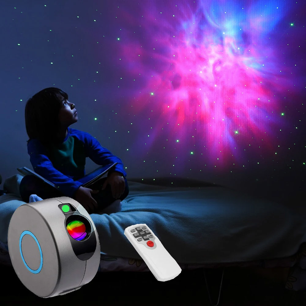 Laser Galaxy Starry Sky Projector Rotating Night Light LED Nebula Galaxy Projector Remote Control Atmospher Bedroom Decor Lamp