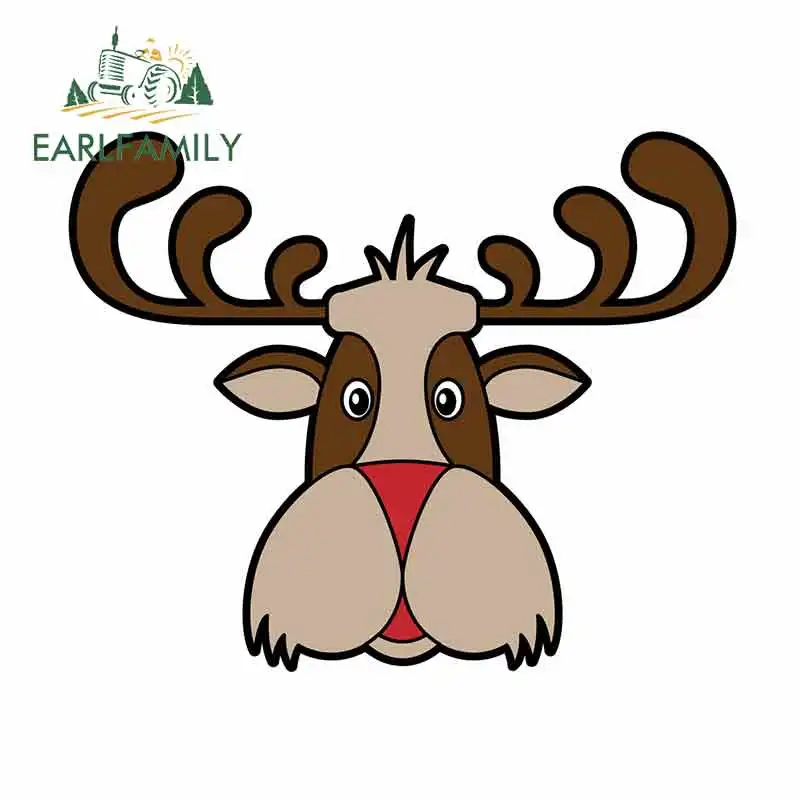 

EARLFAMILY 13 см x 10,7 см для лося забавные наклейки для автомобиля аниме мультфильм тонкая Наклейка Виниловые аксессуары JDM бампер багажник грузовик графика