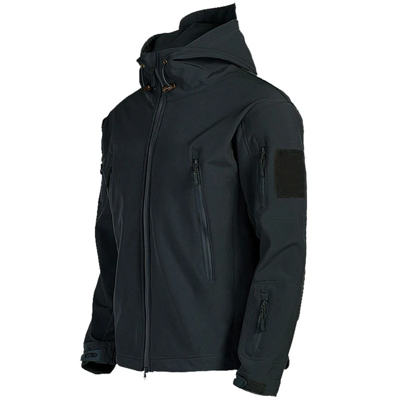 price reduction  Army Shark Skin Soft Shell Clothes Tactical Windproof Waterproof jacket men Flight Pilot Hood Coat 