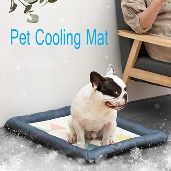 

Pet Cooling Mat Summer Printed Breathable Waterproof Pets Pad Cat Dog Ice Silk Bed Cushion Sleeping Blanket Kennel Pet Supplies
