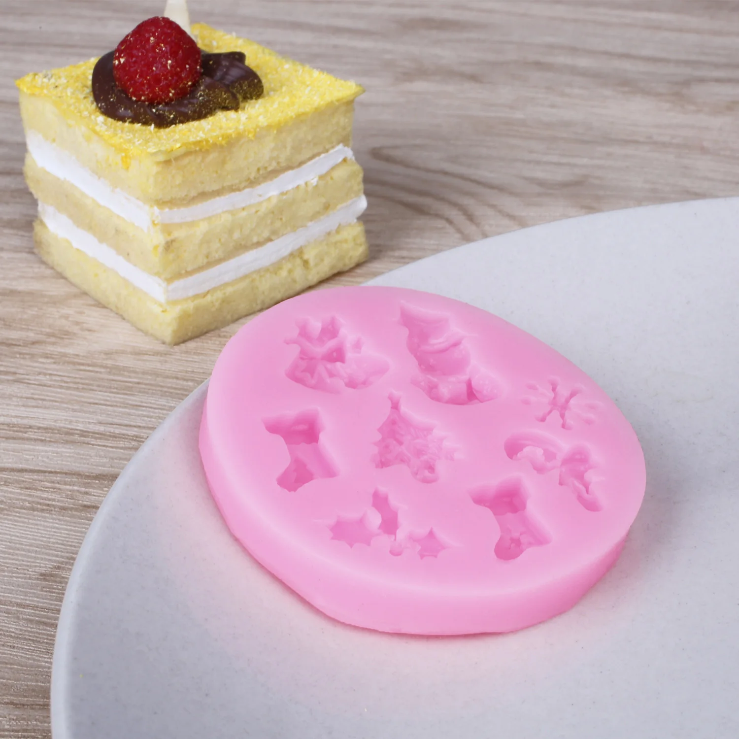 3D Качество Колокольчик для елки силиконовый торт Suger помадка Плесень Рождество DIY