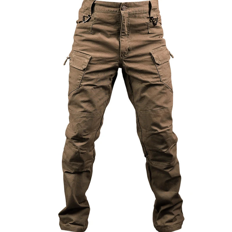 

IX7 Tactical Trousers Outdoor Training Trousers 100% Cotton Elastic Fabric Military Tactical Cargo Pants Men Army Trousers