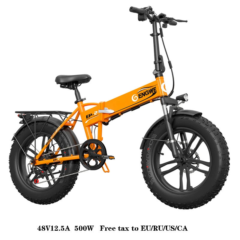 Baratos Bicicleta Eléctrica 48V12. 5A batería de litio 20*4,0 pulgadas bicicleta eléctrica plegable de aluminio 500W potente bicicleta de montaña nieve bicicleta de playa