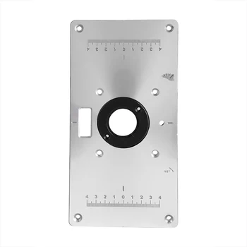 

Aluminum Router Table Insert Plate with Rings and Screws for Woodworking Benches HUG-Deals
